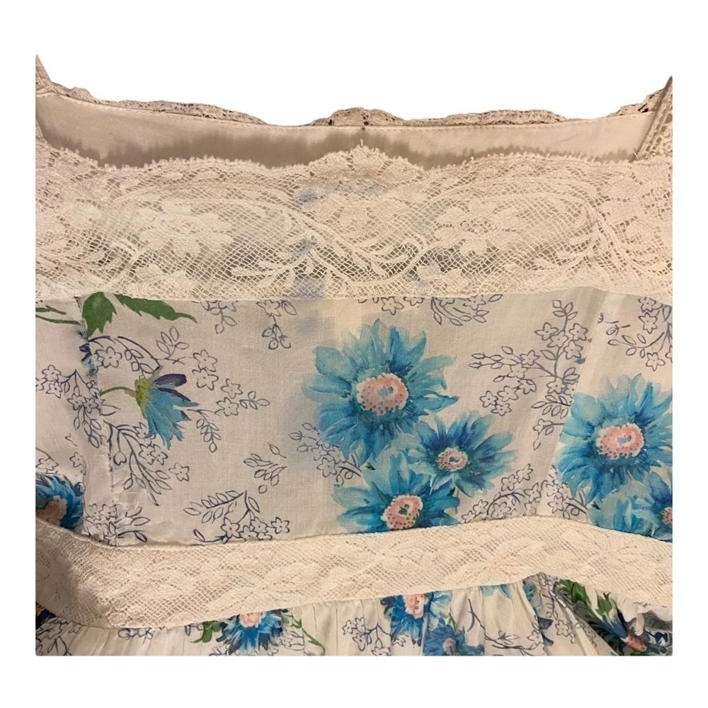 LoveShackFancy Ayala Dress in Blueberry Cloud - Picture 4 of 12